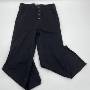 EVERLANE High Rise Wide Leg Deconstructed Raw Hem Jeans Women's Sz 29 (see note)